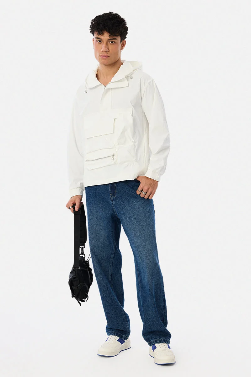 سنيتش Quarter Zip Hooded Jacket